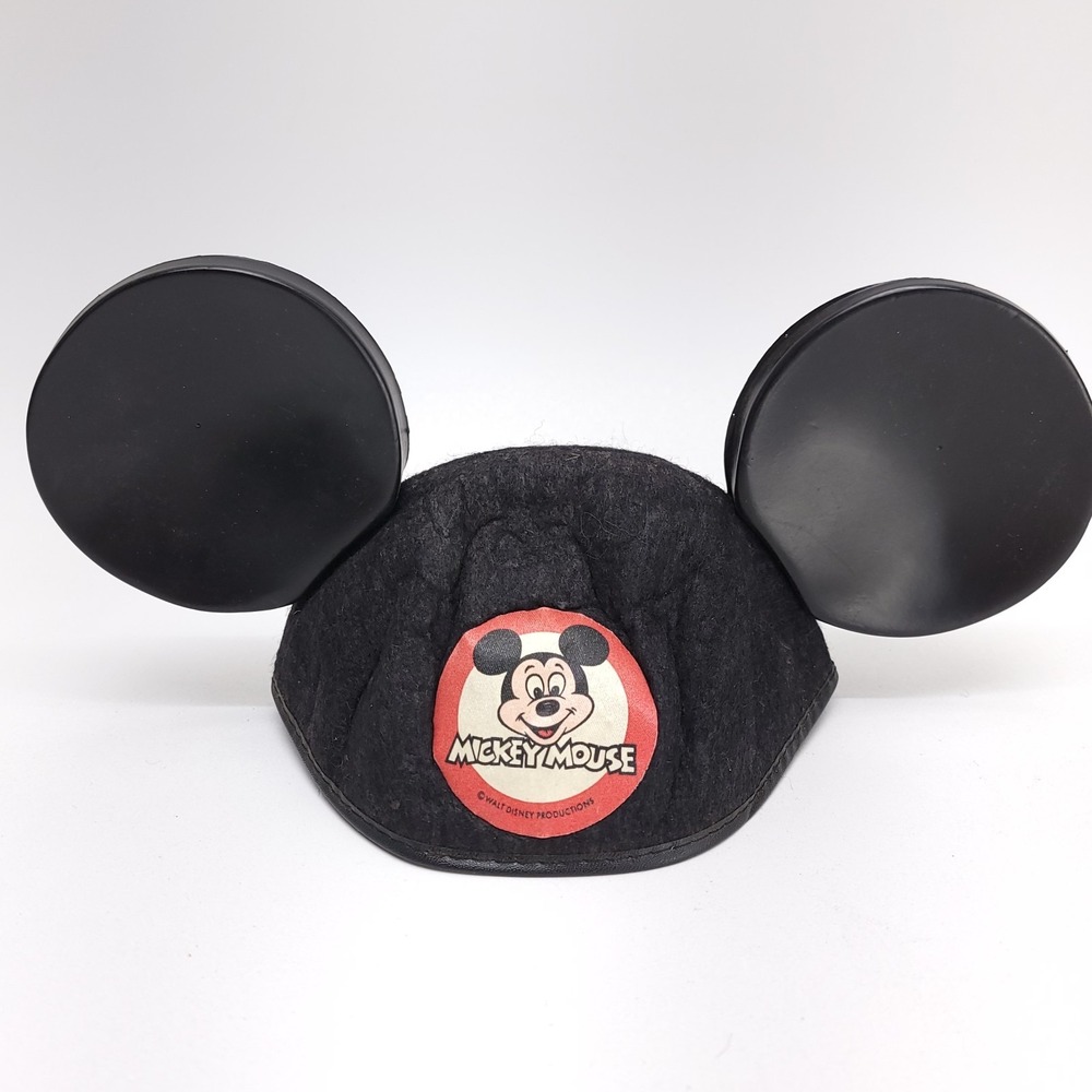 Mickey Mouse Club Plastic Ears Felt Hat Walt Disney Original 1960's